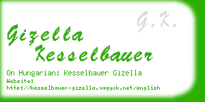 gizella kesselbauer business card